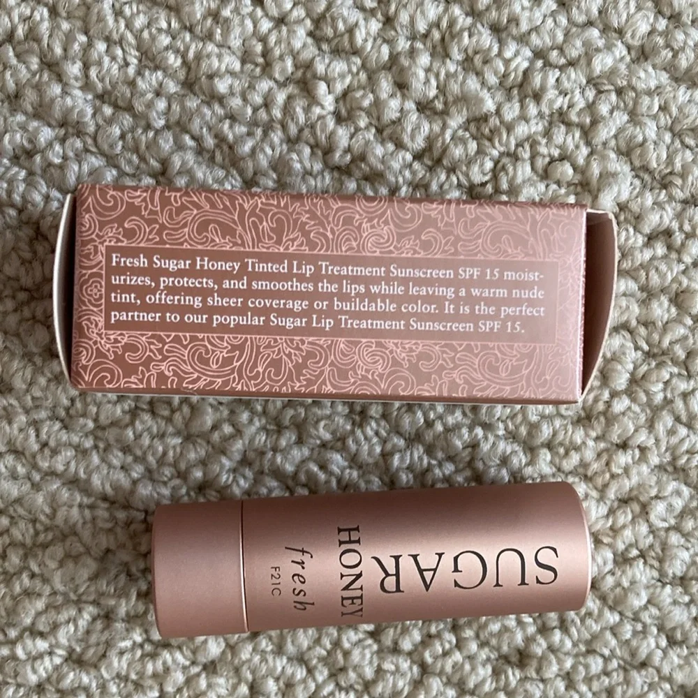 NEW Fresh Sugar Lip Treatment Honey Brown Tinted Balm Full Size Lipstick NIB
